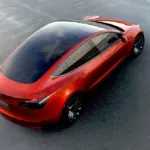 Tesla Model 3 red roof