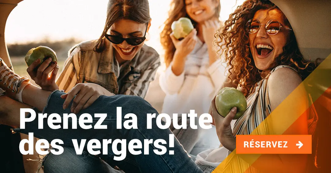 cueillette des pommes entre filles joyeuses dans une auto