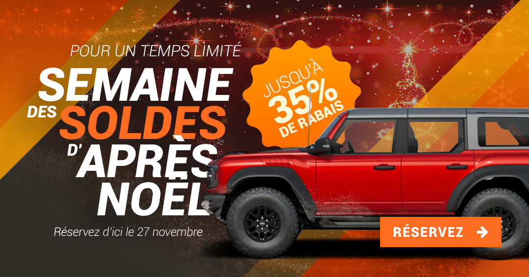 c'est le boxing day jeep rouge