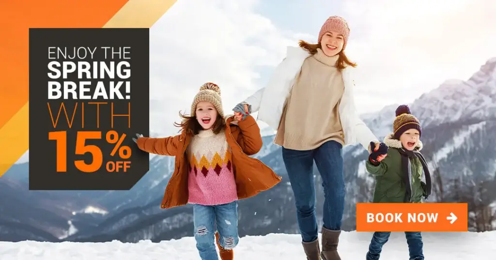 Happy family in the winter time